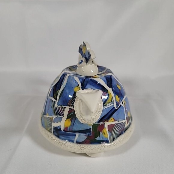 Unique Whimsical Abstract Handmade Studio Art Pottery Teapot Gail Pittman - Picture 7 of 10